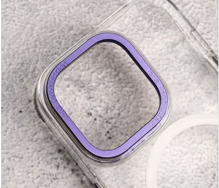 Levelo Magsafe Sensa Clear Back Case For Iphone 14 Clear Or Purple - Zoom Image 3