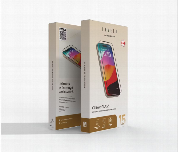 Levelo Full Screen Anti Static Twice Tempered Glass For Iphone 15 Pro - Zoom Image 3