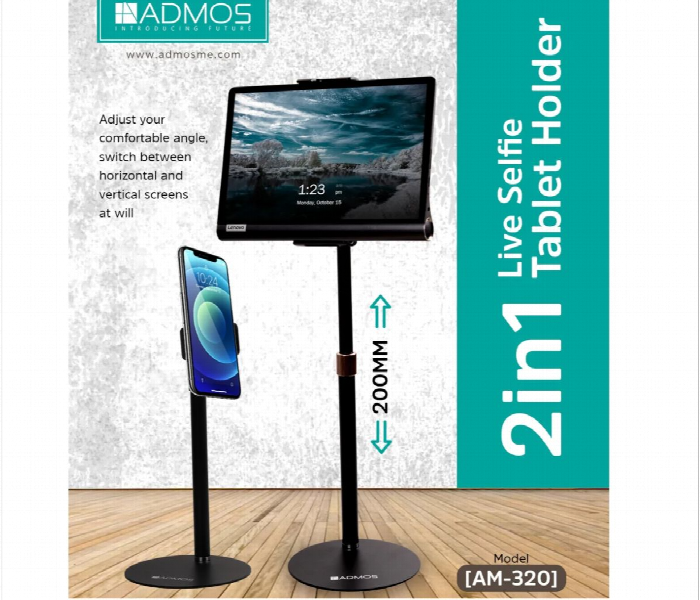 Admos 2In1 Live Selfie Tablet Holder Am 320 - Zoom Image 2