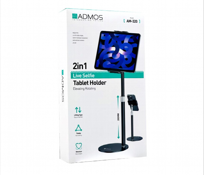 Admos 2In1 Live Selfie Tablet Holder Am 320 - Zoom Image 1