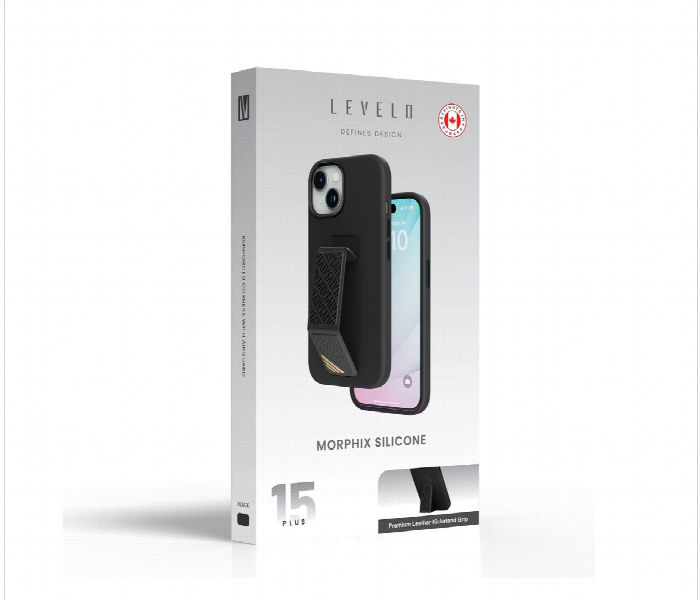Levelo Morphix Silicone Case With Leather Grip For Iphone 15 Plus - Zoom Image 4