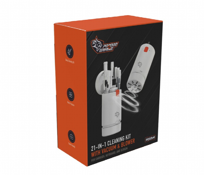 Porodo Gaming 21 In 1 Cleaning Kit With Vacuum Function White - Zoom Image 2
