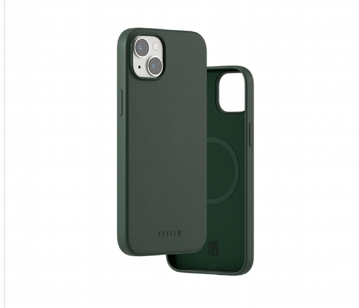 Levelo Iris Magsafe Liquid Silicone Case For Iphone 14 Plus Dark Green - Zoom Image 2