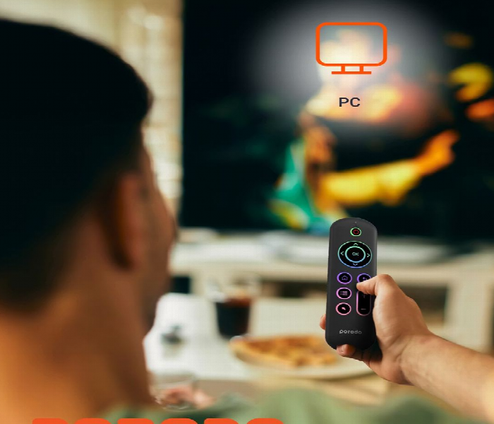 Porodo Air Mouse Remote Mini Keyboard 6 Axis Gyro Sensor - Zoom Image 3