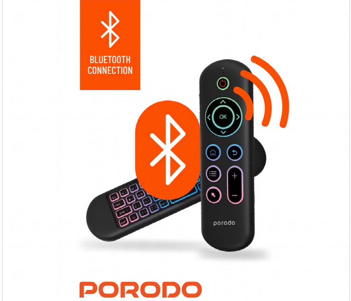 Porodo Air Mouse Remote Mini Keyboard 6 Axis Gyro Sensor - Zoom Image 4