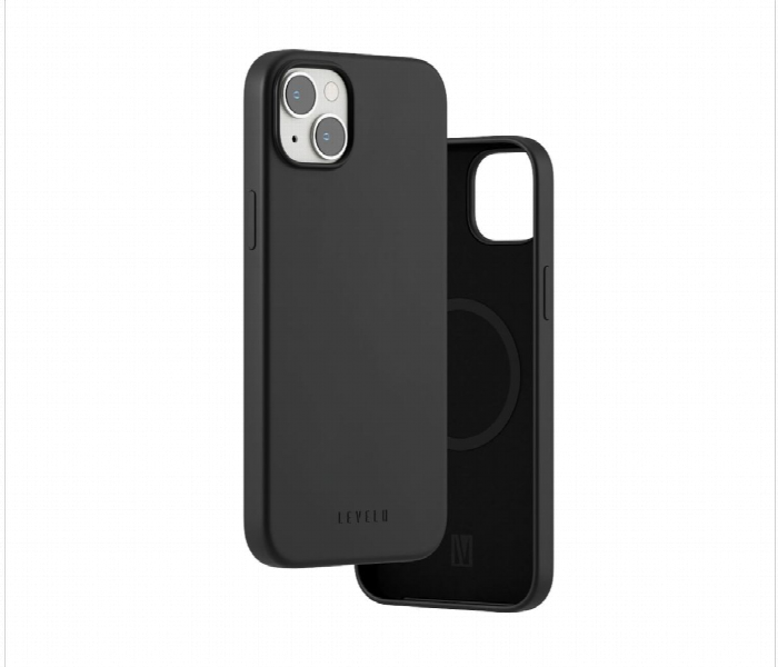 Levelo Iris Magsafe Liquid Silicone Case For Iphone 14 Plus Black - Zoom Image 2