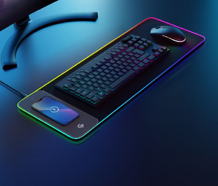 Porodo Gaming Rgb Gaming Mouse Pad With 15W Fast Wireless Charger - Zoom Image 3