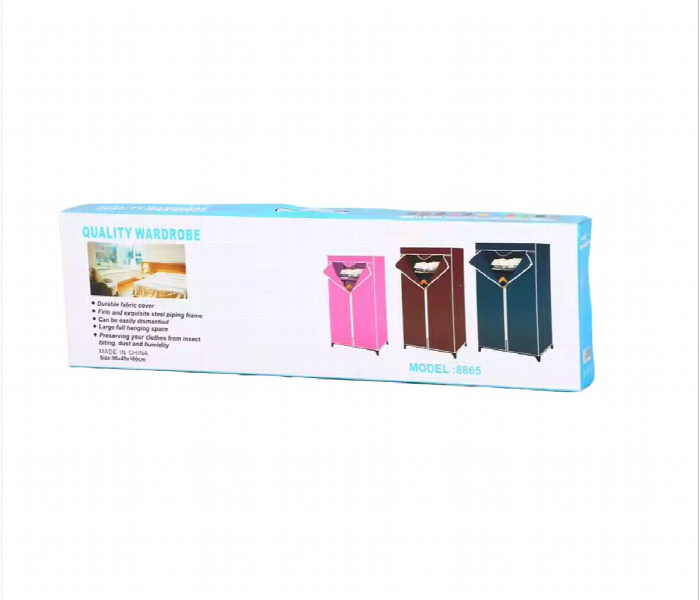 Quality Portable Fabric Wardrobe Closet  Purple - Zoom Image 3