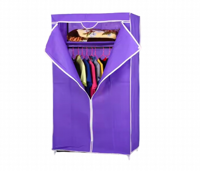 Quality Portable Fabric Wardrobe Closet  Purple - Zoom Image 1