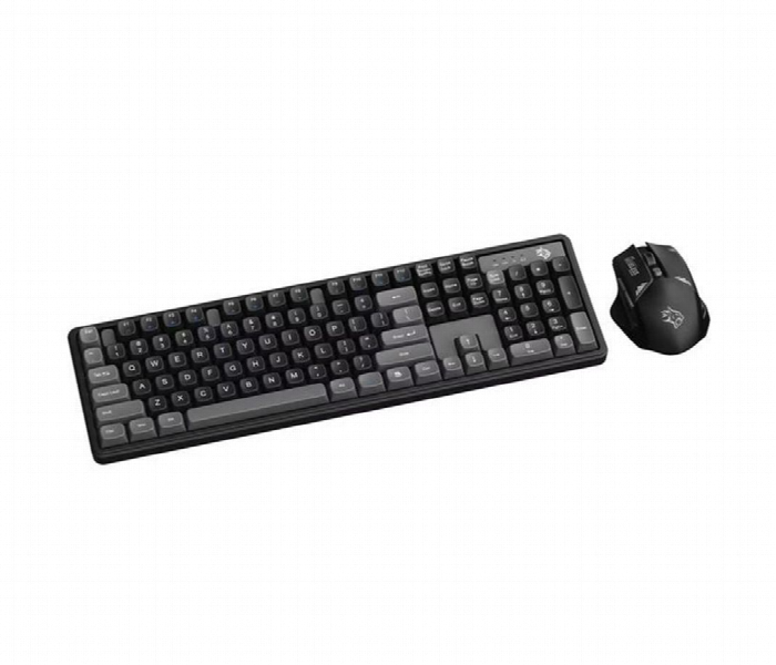 Porodo Gaming Wireless Keyboard With Mouse Set 1600 Dpi Black Or Gray - Zoom Image 2