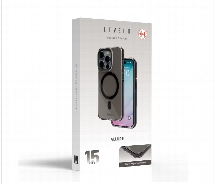 Levelo Allure Pc Hard Case For Iphone 15 Pro Smoke Clear - Zoom Image 3