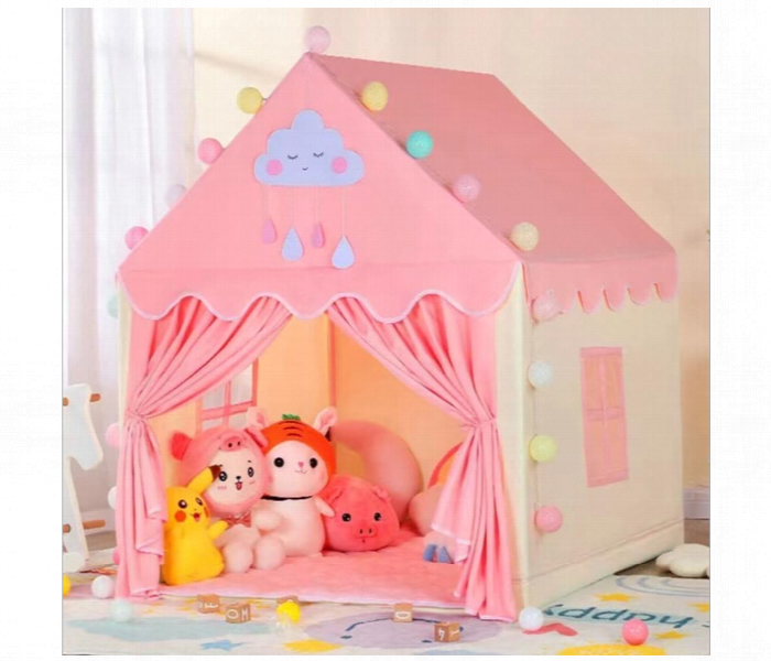 Large Foldable Play Tent House For Kids Girls Boys Indoor Outdoor With Storage Bag Princess Castle Gift - Zoom Image