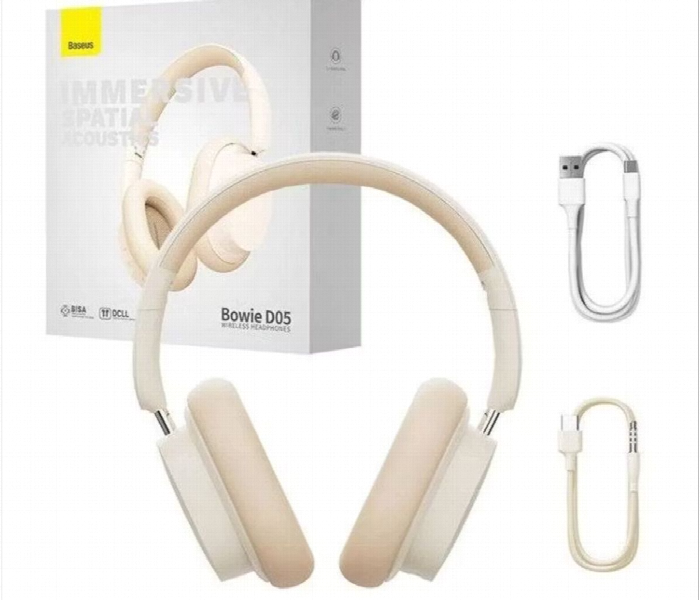 Baseus Bowie D05 Wireless Headphones  Creamy White - Zoom Image 4