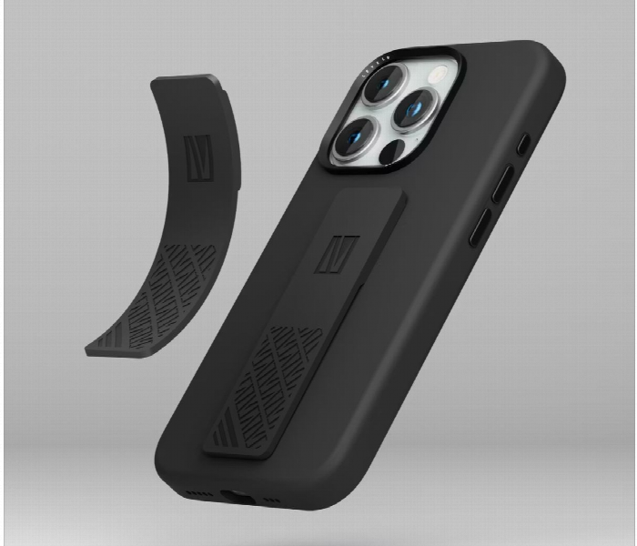 Levelo Morphix Silicone Case With Silicone Grip For Iphone 15 Pro Black - Zoom Image 4