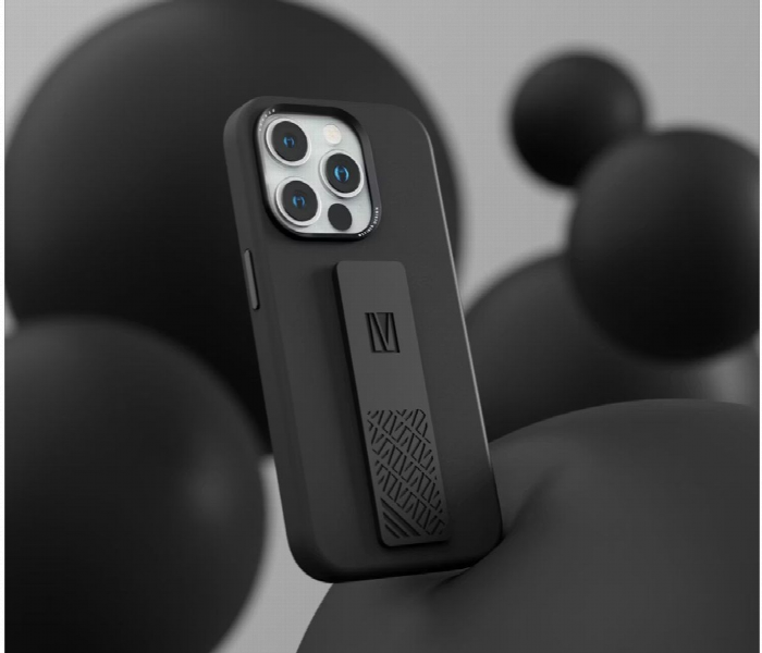 Levelo Morphix Silicone Case With Silicone Grip For Iphone 15 Pro Black - Zoom Image 5