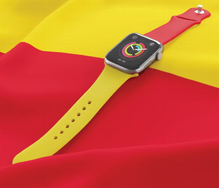 Porodo Lifestyle Silicone Spain Flag Watch Belt - Zoom Image 2