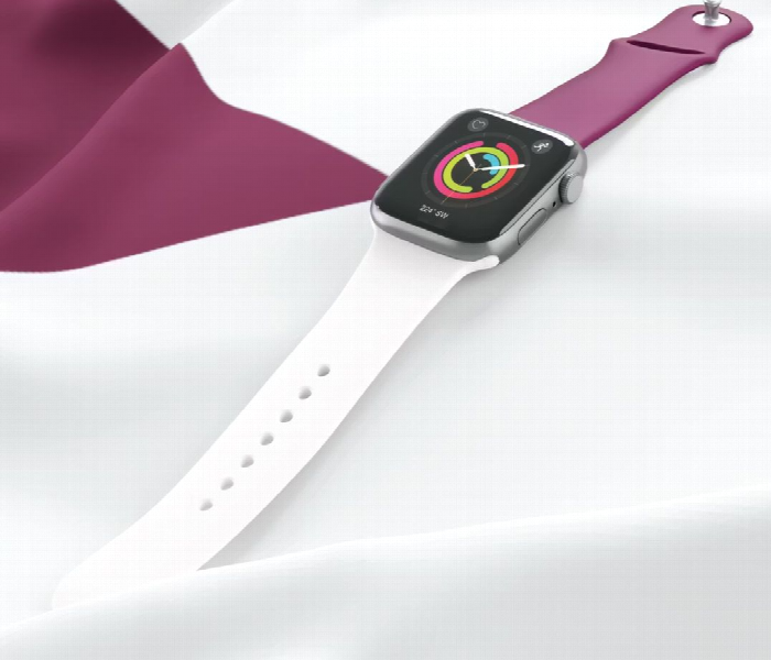 Porodo Lifestyle Silicone Qatar Flag Watch Belt - Zoom Image 2