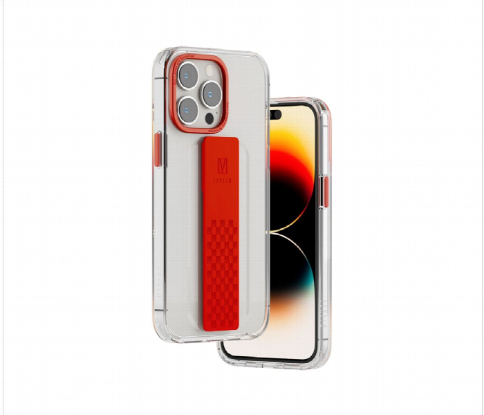 Levelo Graphia Iphone 14 Pro Max Imd Clear Case Red - Zoom Image 2