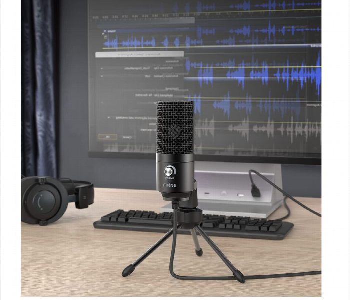 Fifine K669B Usb Microphone With Volume Dial For Streaming  Black - Zoom Image 4