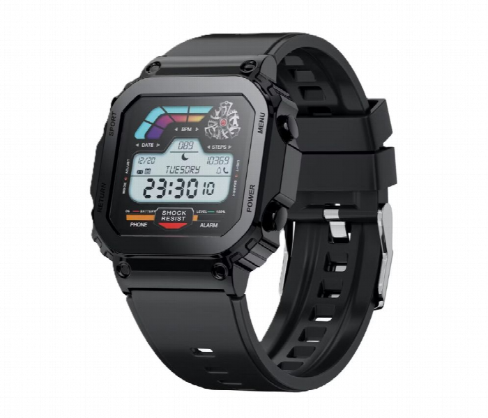 Porodo Nomad Smart Watch 1.54 Inch Screen Black - Zoom Image 3
