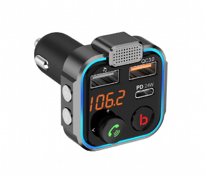 Porodo Smart Car Charger Fm Transmitter - Zoom Image 2