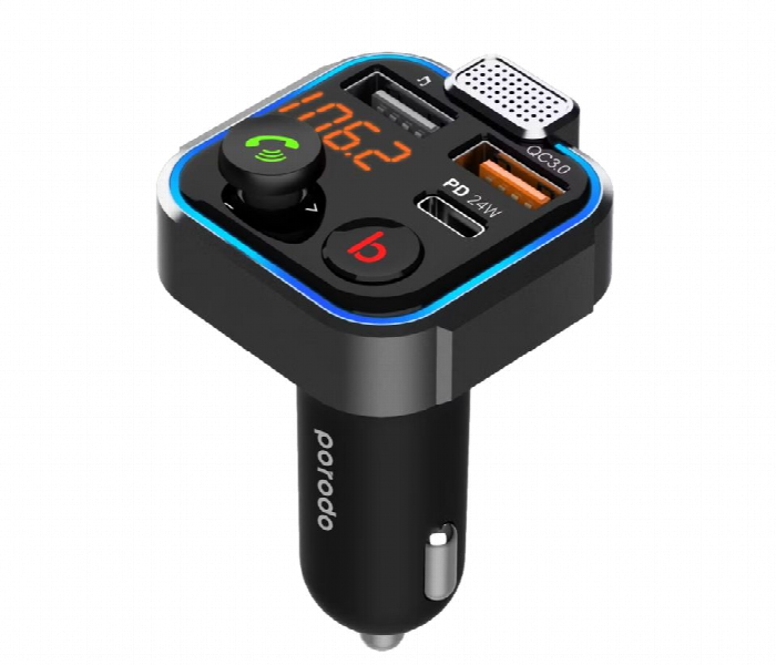Porodo Smart Car Charger Fm Transmitter - Zoom Image 1