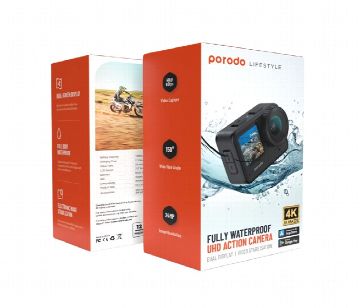 Porodo Waterproof 4K Action Camera - Zoom Image 4