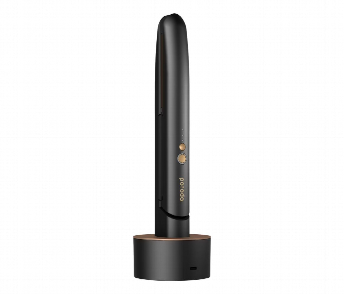 Porodo Lifestyle Wireless Rechargeable Hair Straightener Black - Zoom Image 1