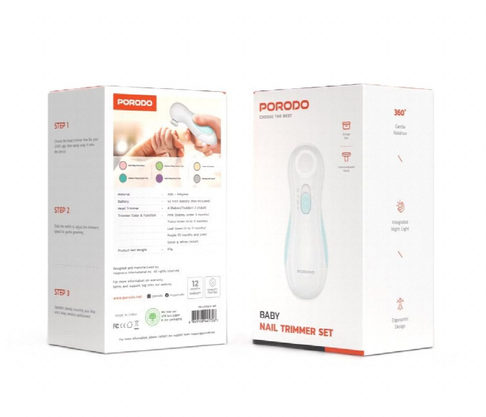 Porodo Baby Nail Trimmer Set White - Zoom Image 3
