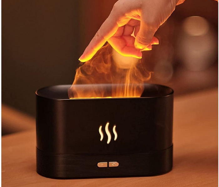Flame Effect Essential Oil Diffuser Black - Zoom Image 2
