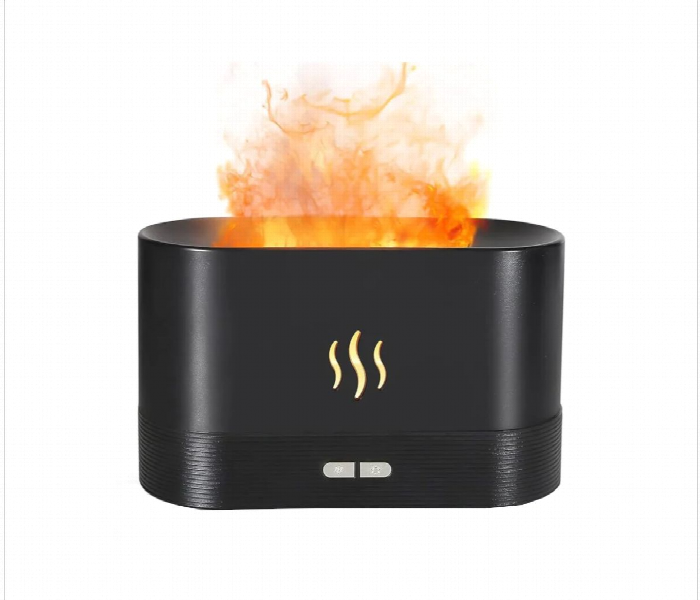 Flame Effect Essential Oil Diffuser Black - Zoom Image 1
