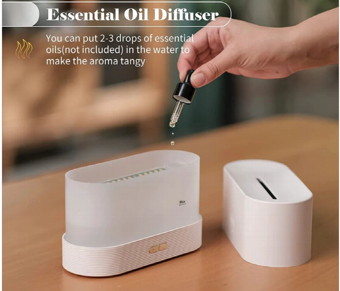 Flame Effect Essential Oil Diffuser White - Zoom Image 3