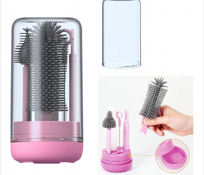 Baby Bottle Cleaning Brush Set  Pink - Zoom Image 1