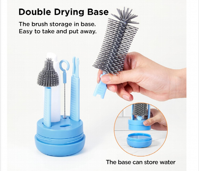 Baby Bottle Cleaning Brush Set  Blue - Zoom Image 3
