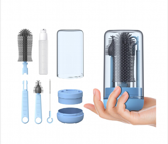 Baby Bottle Cleaning Brush Set  Blue - Zoom Image 1