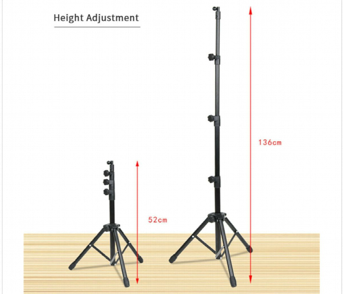 Tripod Stand Vs 09 Rotates 360 Degree Black - Zoom Image 2