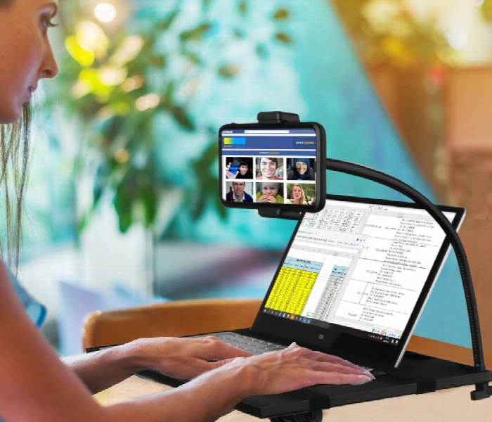 Adjustable Laptop Stand Tripod With Phone Holder - Zoom Image 3
