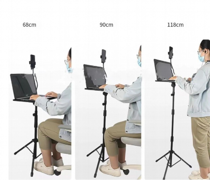 Adjustable Laptop Stand Tripod With Phone Holder - Zoom Image 4