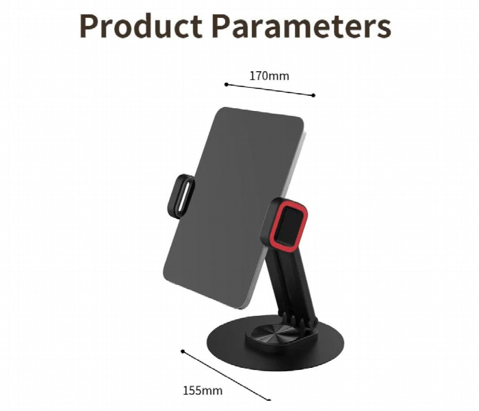 Jmary 360 Degree Rotating Foldable Desktop Stand Holder For Phone Or Tablet - Zoom Image 2