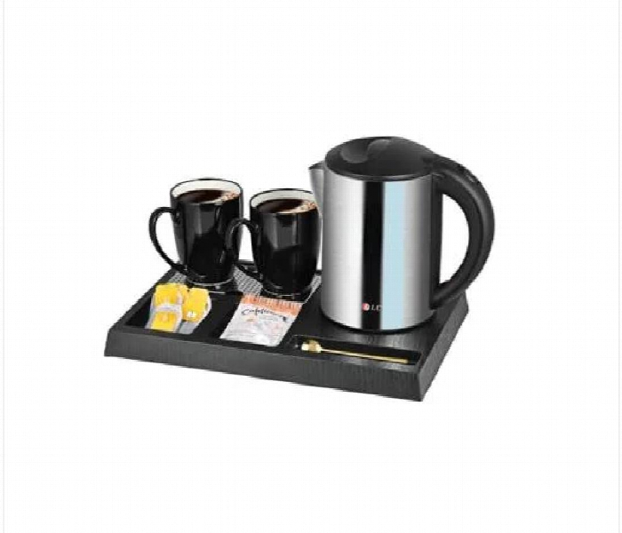 Dlc Hotel Kettle Set With 2 Ceramic Cups 1000 Ml Stainless Steel Dlckt5141 - Zoom Image