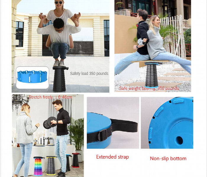 Portable Retractable Folding Telescopic Stool - Zoom Image 3