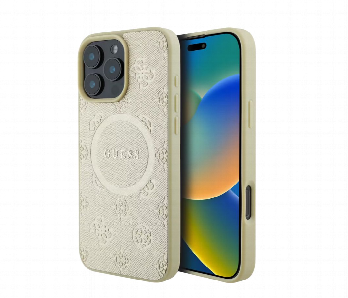 Guess Magsafe Saffiano Pu Hard Case For Iphone 16 Pro Gold - Zoom Image 2