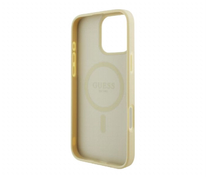 Guess Magsafe Saffiano Pu Hard Case For Iphone 16 Pro Gold - Zoom Image 4