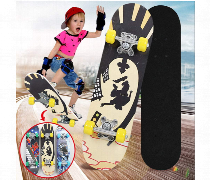 Skateboard Complete Standard Skateboard With Grip Notches Ideal For Beginners Kids Teens And Adults Assorted - Zoom Image 3