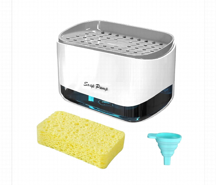 One Hand Soap Pump And Sponge Caddy - Zoom Image 2