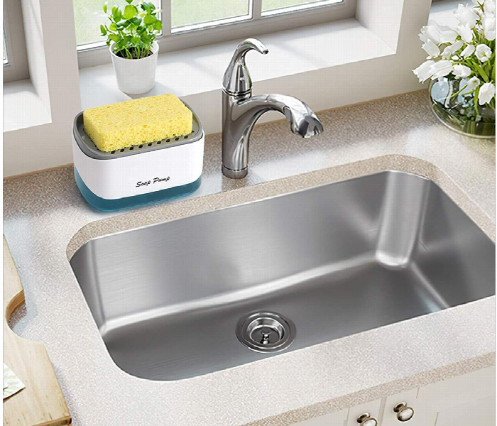 One Hand Soap Pump And Sponge Caddy - Zoom Image 4
