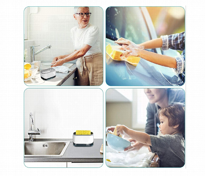 One Hand Soap Pump And Sponge Caddy - Zoom Image 5