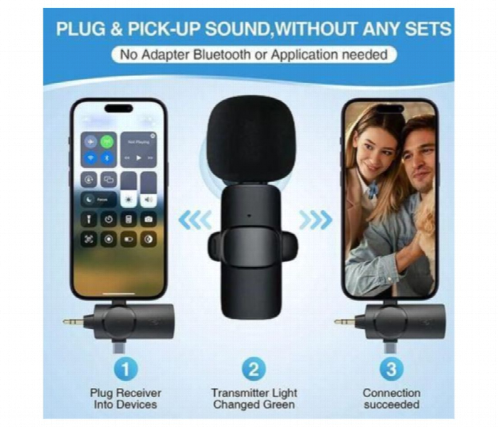 3 In 1 Mini Double Wireless Microphone - Zoom Image 4
