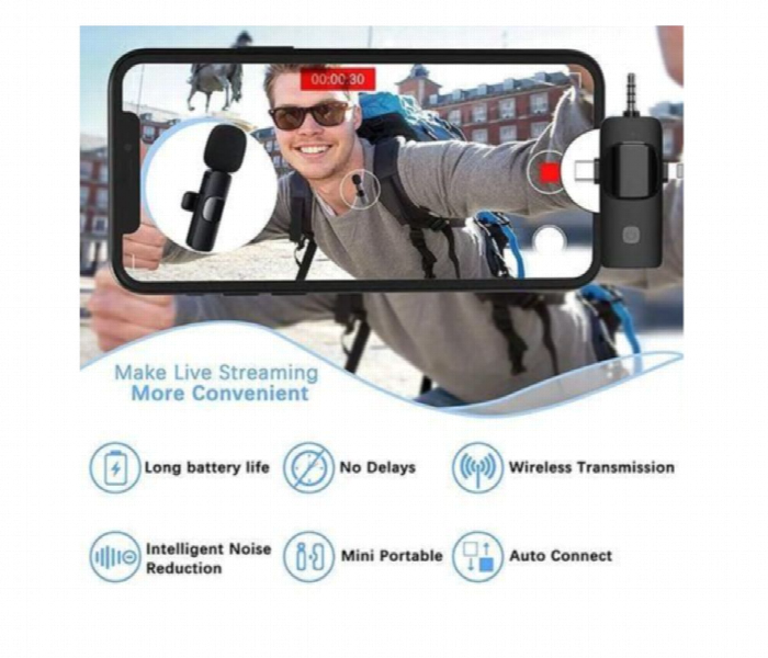 3 In 1 Mini Double Wireless Microphone - Zoom Image 2