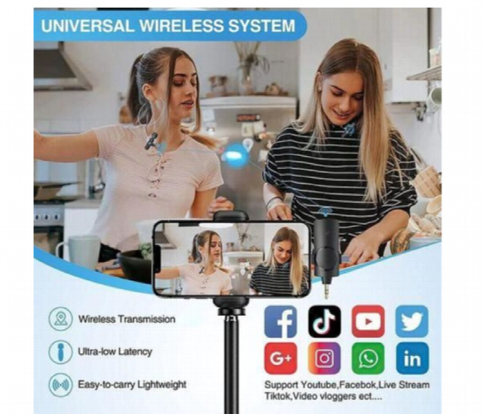 3 In 1 Mini Double Wireless Microphone - Zoom Image 5